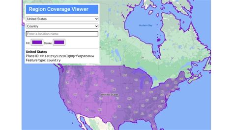 Google boundaries coverage .
